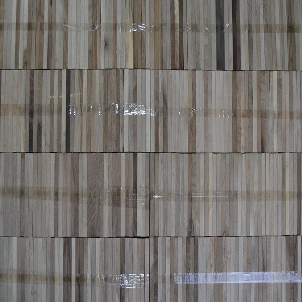 Industrieparkett asiatischer Nussbaum | roh, Standard, folienverklebt | 250x10x20mm