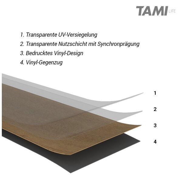 Klebevinyl Otama 360 Fliese beige 2,5mm massiv TAMI Life