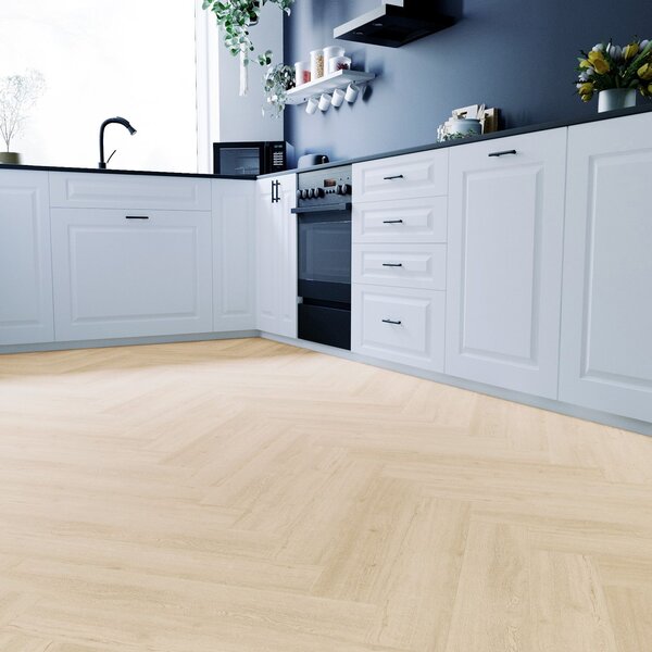 Fischgrät Vinylboden Salina 362 Eiche braun Klebevinyl 2,5mm massiv TAMI life