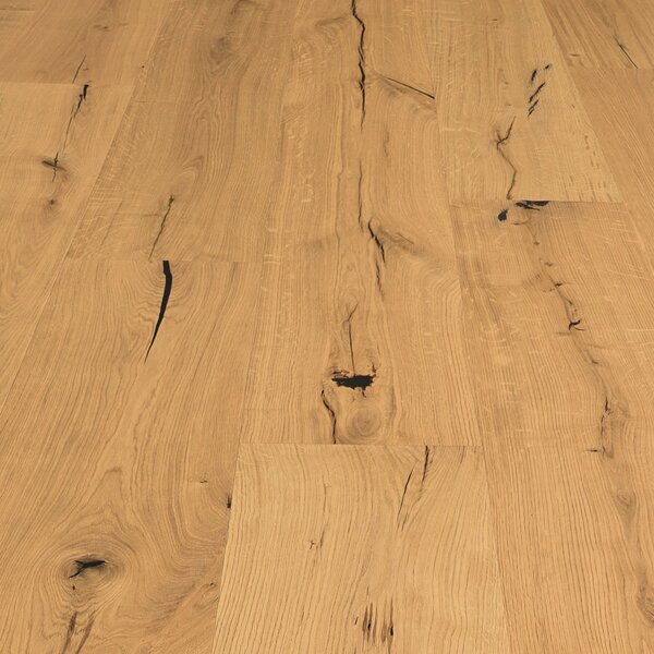 XXL Landhausdiele Eiche Medina | handgehobelt, geölt, Country | 2200x260x14 mm