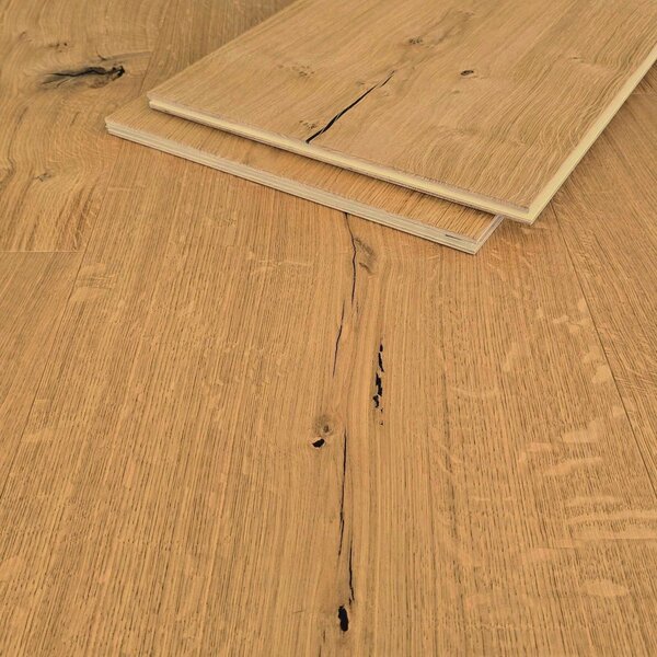 XXXXL Landhausdiele Eiche Lynn | gebürstet, geölt, Country | 2200x400x18 mm