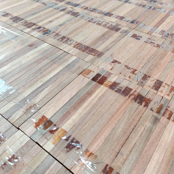 Industrieparkett Cabreuva | roh, Standard, folienverklebt | 155x10x19mm