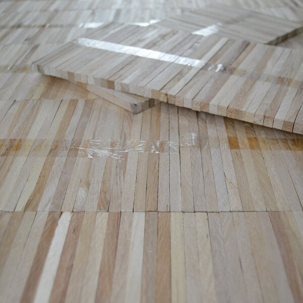 Industrieparkett Birke | roh, Standard, folienverklebt | 160x8x10mm