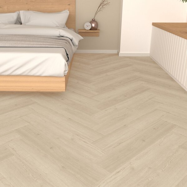 Fischgrät Vinylboden Salina 456 Eiche braun Klicksystem inkl. Trittschalldämmung 5,5mm SPC TAMI