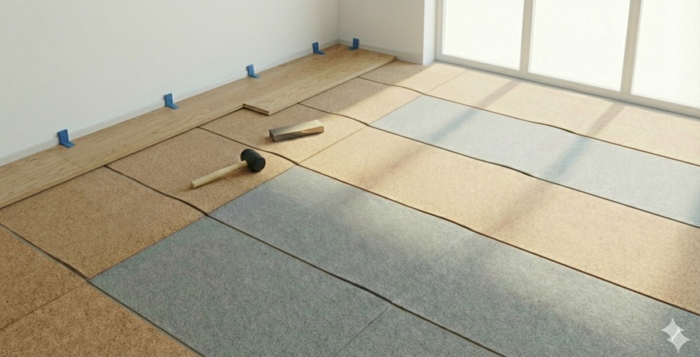 Verlegerichtung in breiten Räumen