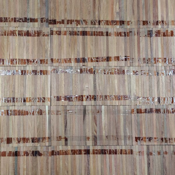 Industrieparkett Cabreuva | roh, Standard, folienverklebt | 155x10x19mm