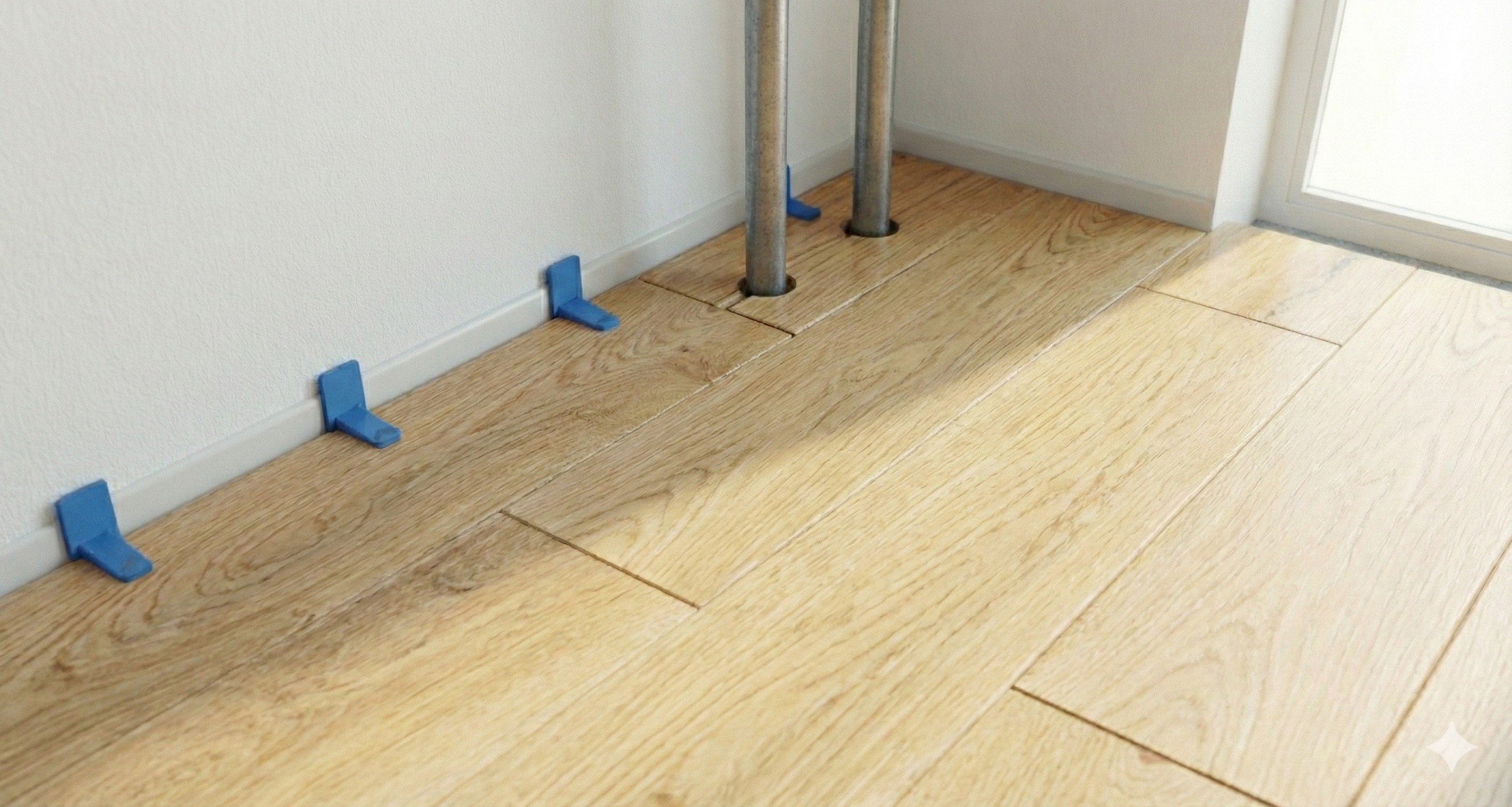 Verlegerichtung in breiten Räumen