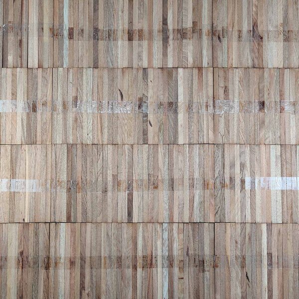 Industrieparkett Mahagoni | roh, Standard, folienverklebt | 160x10x10mm