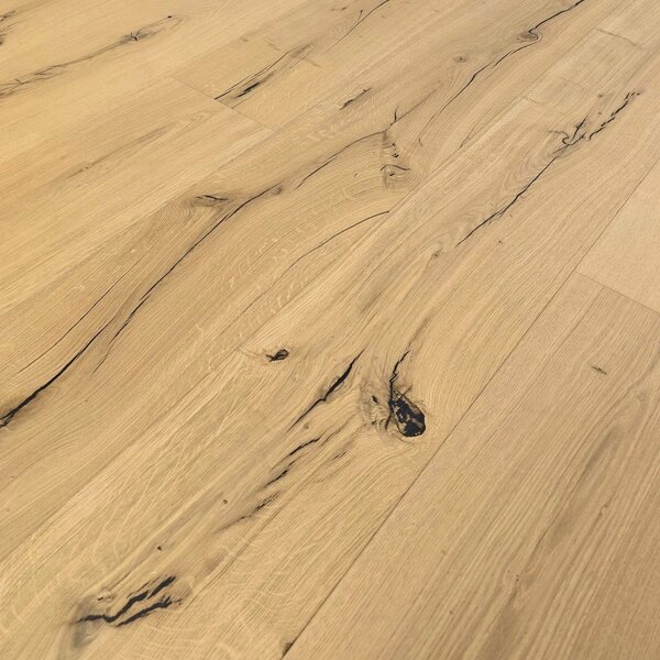 XXL Landhausdiele Eiche Coral | gebürstet, Rohholzoptik geölt, Country | 2200x260x15 mm