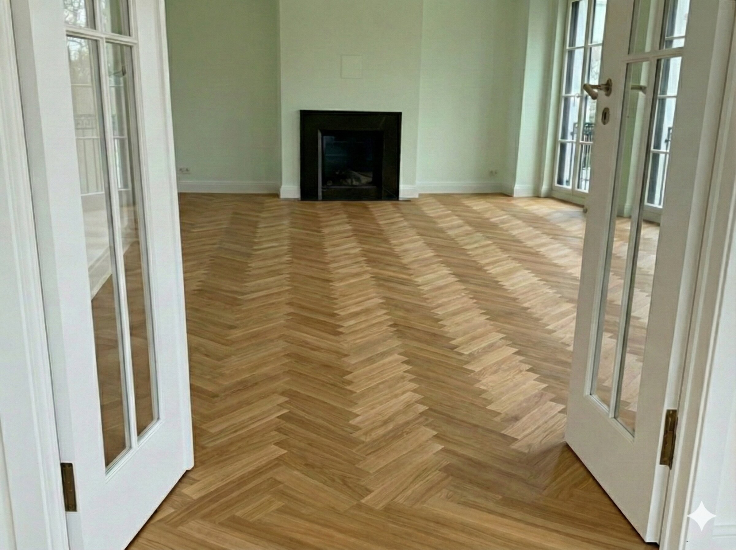 Verlegerichtung in schmalen Räumen