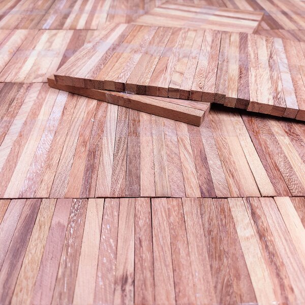Industrieparkett Jatoba | roh, Standard, folienverklebt | 160x10x10mm