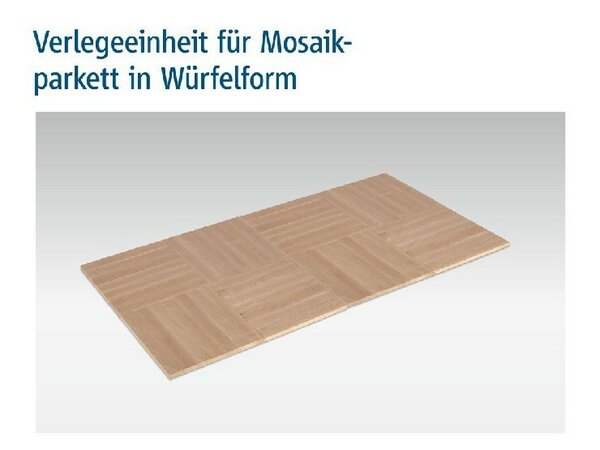 Mosaikparkett europäische Kirsche | roh, Natur, Würfel | 160x22x8mm