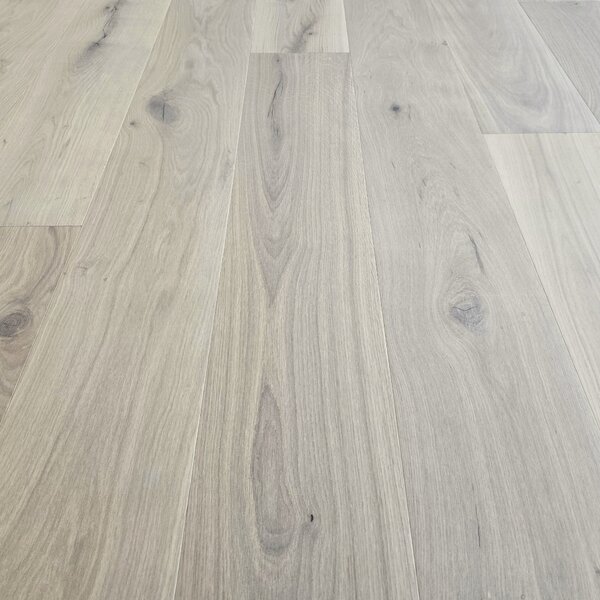 Parkett Landhausdiele Sharon | gebürstet, weiß matt lackiert, Naturell | 1900x195x14mm