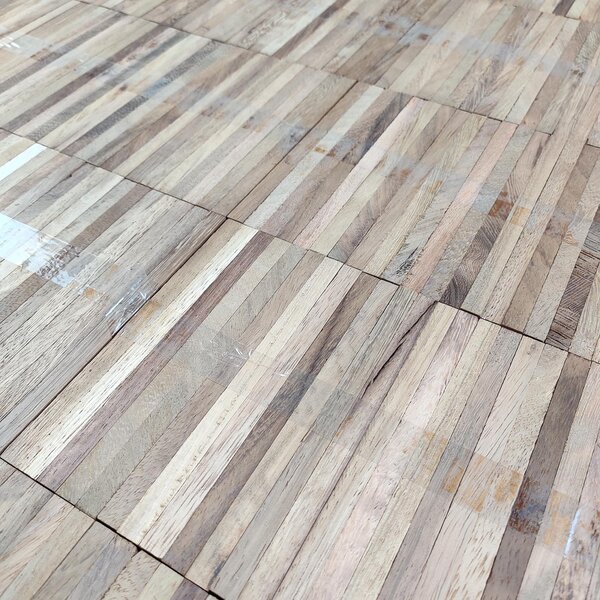 Industrieparkett Iroko | roh, Standard, folienverklebt | 160x10x10mm