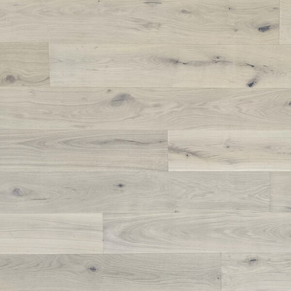 Parkett Landhausdiele Sharon | gebürstet, weiß matt lackiert, Naturell | 1900x195x14mm