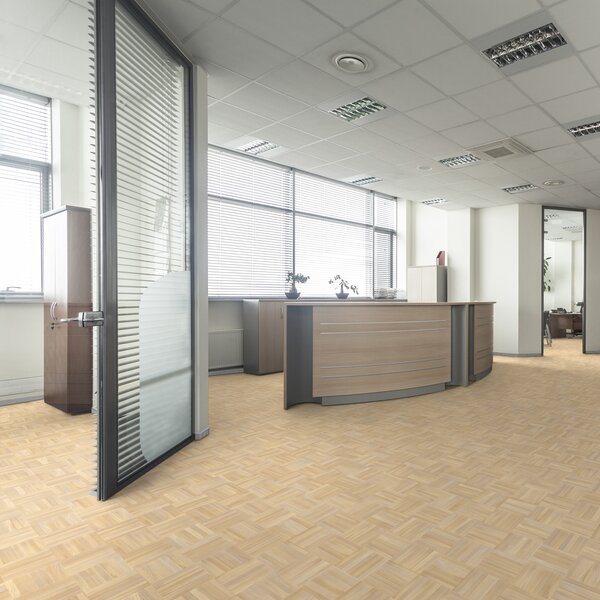 Mosaikparkett Esche Würfel hell-beige