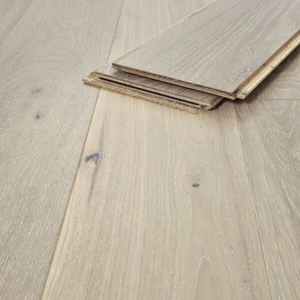 Barlinek Landhausdiele Eiche Pudding Grande gebürstet weiß lackiert Naturell