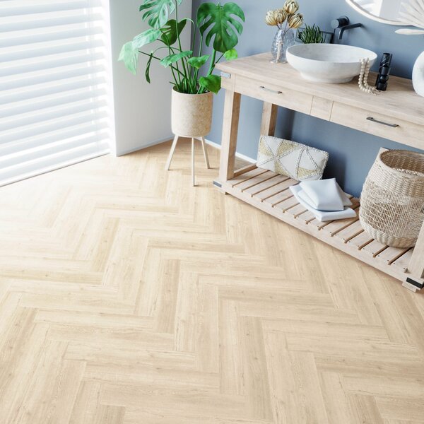 Fischgrät Vinylboden Salina 362 Eiche braun Klebevinyl 2,5mm massiv TAMI life