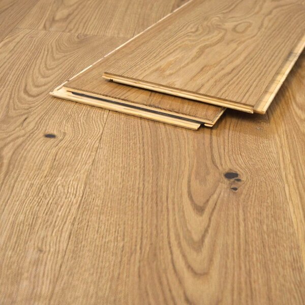 Landhausdiele Eiche Lancaster L | gebürstet, geölt, Naturell | 1900x240x14 mm