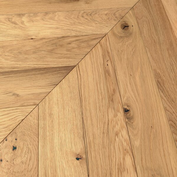 Französisch Fischgrätparkett 45° Colette Eiche gebürstet geölt Nut/Feder 510x92x10mm Rustikal