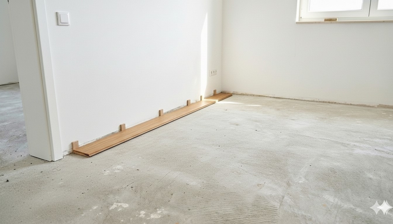 Verlegerichtung in schmalen Räumen