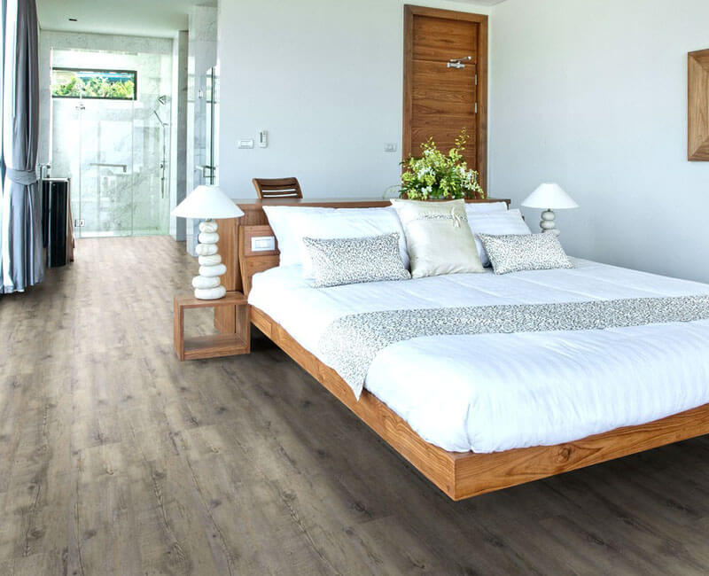 Schlafzimmer mit Vinylboden