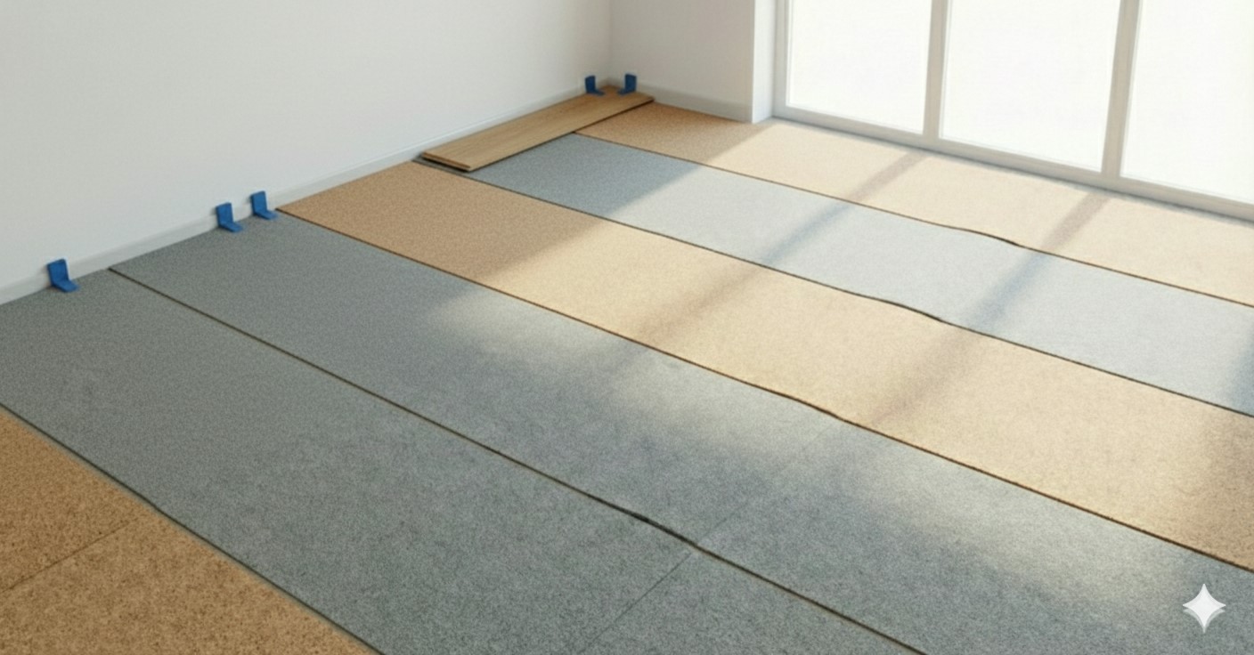 Verlegerichtung in schmalen Räumen