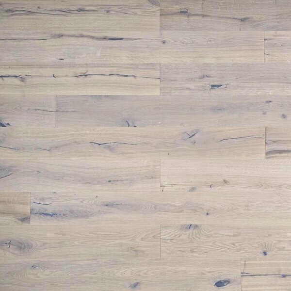 XXL Landhausdiele Eiche Montgomery | gebürstet, weiß geölt, Country | 2200x260x15 mm