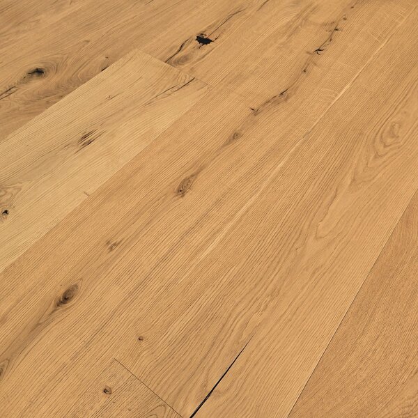 XXL Landhausdiele Eiche Medina | handgehobelt, geölt, Country | 2200x260x14 mm