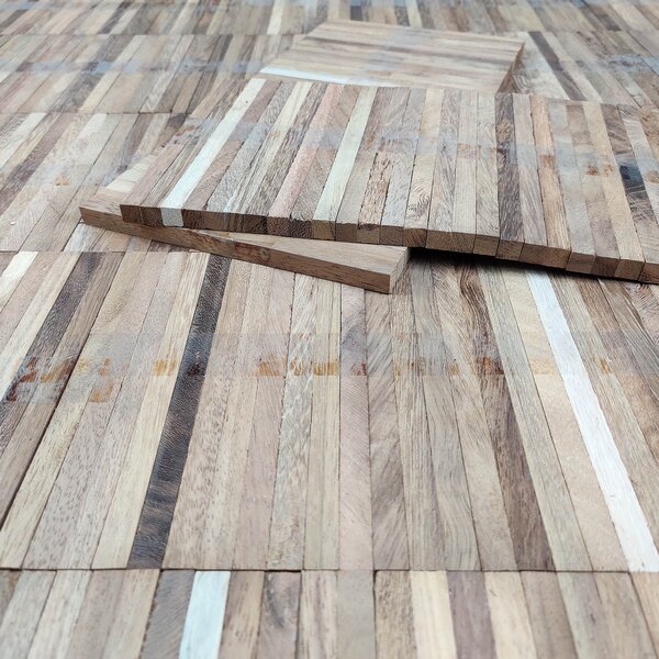 Industrieparkett Iroko | roh, Standard, folienverklebt | 160x10x10mm