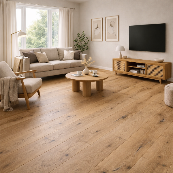 Landhausdiele Eiche Jackson | gebürstet, Rohholzoptik geölt, Naturell | 1900x190x14 mm
